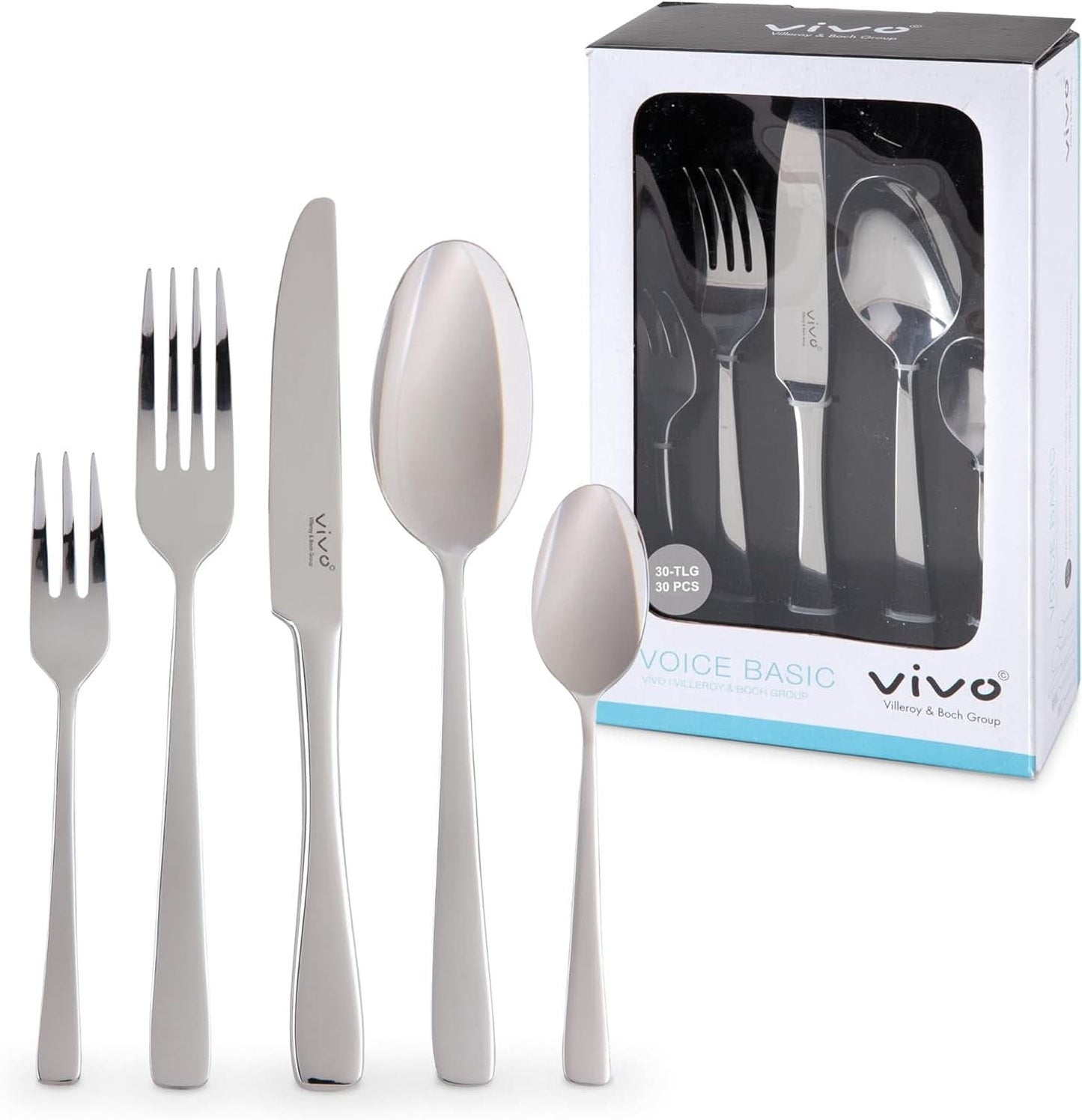 Vivo di Villeroy & Boch - Servizio posate Voice Basic 30 pezzi per 6 persone Naty Shop