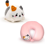 Puckator Swapseazzz Peluche Cuscino da Viaggio 2 in 1 Lola La Gatta Cuscini da Viaggio Standard Bianchi Naty Shop Titolo predefinito