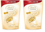 Palline Di Cioccolato Bianco Lindor | 400 g ca. 30 palline di cioccolato bianco con ripieno scioglievole in bocca | Regalo di cioccolato | Regalo al cioccolato (confezione da 2)