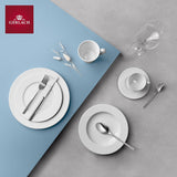 Servizio tavola Gerlach 1760 - 18 pezzi - Servizio tavola per 6 persone - Servizio piatti - Porcellana moderna, bianco