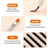 Hanyousheng Set di 20 pezzi di pinsel per nail art, 15 pezzi di pinsel per nail art, 5 pezzi di strumenti per punteggiare nail art per design di nail art fai da te