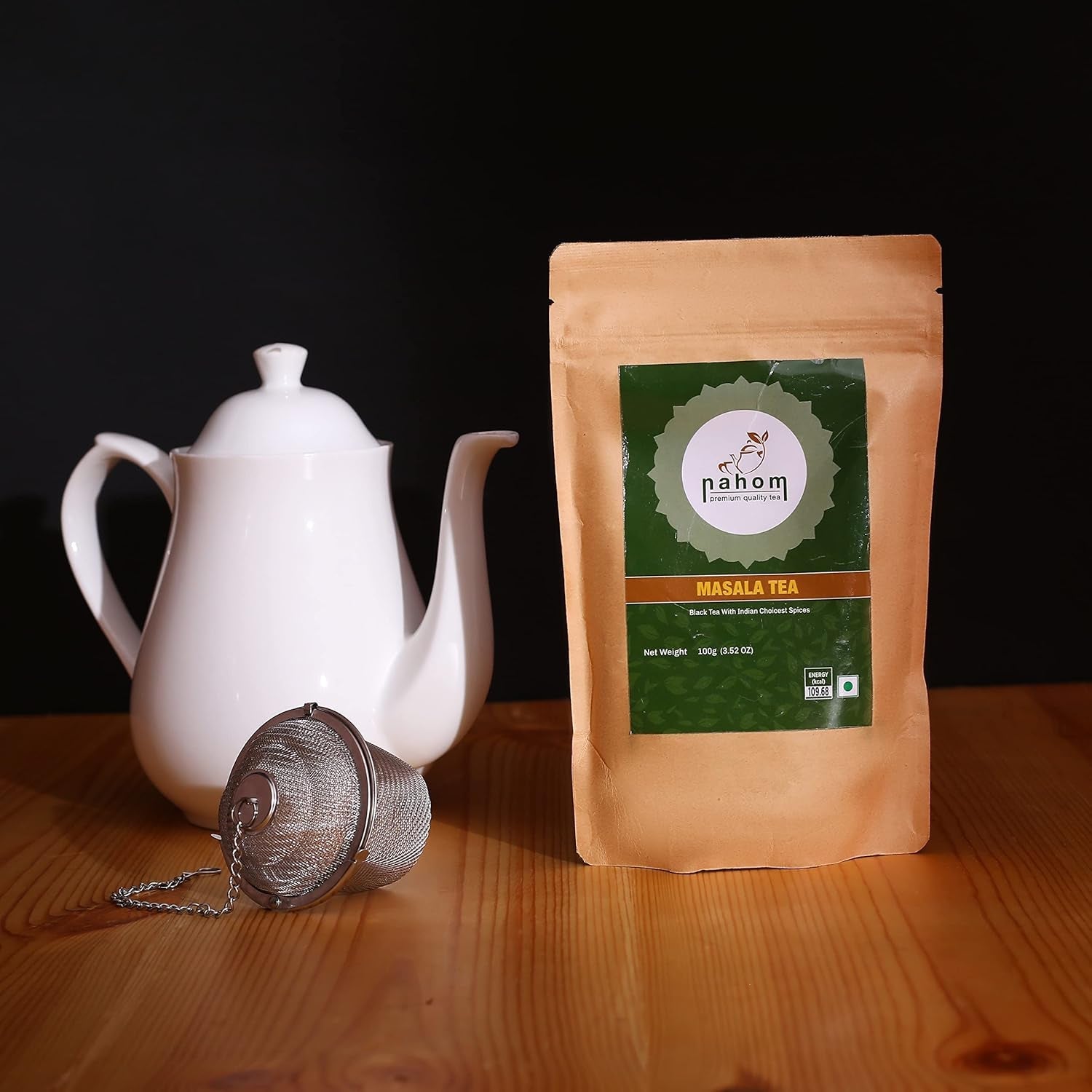 Tè sfuso Masala Chai indiano | 50 tazze, miscela di tè nero, cannella, cardamomo, pepe nero | Tè Masala speziato | Chai Latte adatto a busta da 3,53 once/100 g