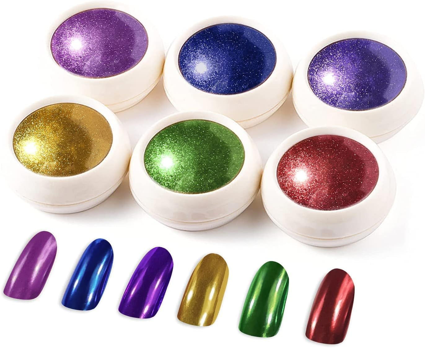 BISHENGYF Polvere per unghie cromata oro rosaNeue Upgrade Grosse Kapazitä Chrom PulverSuper-Spiegeleffekt Metall Mirror Chrome Powder –Neon Glassy Pearl Effect Glitter Nagelkunst Pulver Für DIY Salon