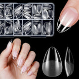 Unghie finte corte Ballerina 120 pezzi Colla su 12 misure Unghie artificiali corte Gel morbido Copertura completa Punte per unghie per unghie corte in gel S