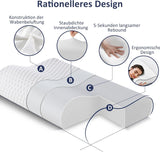 BedStory Cuscino in Memory Foam, Cuscino di Supporto per Collo Regolabile in Altezza, Cuscino ergonomico, Cuscino per chi dorme sul fianco per chi dorme sulla schiena e sullo stomaco (60x36x12/10 cm)