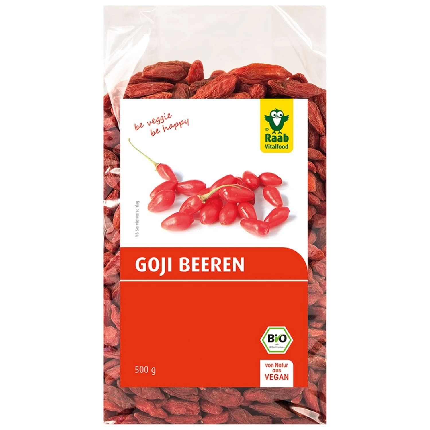 Raab Vitalfood Bacche di Goji Biologiche, qualità premium, 500 grammi Naty Shop prodotti disidratati 500 grammi
