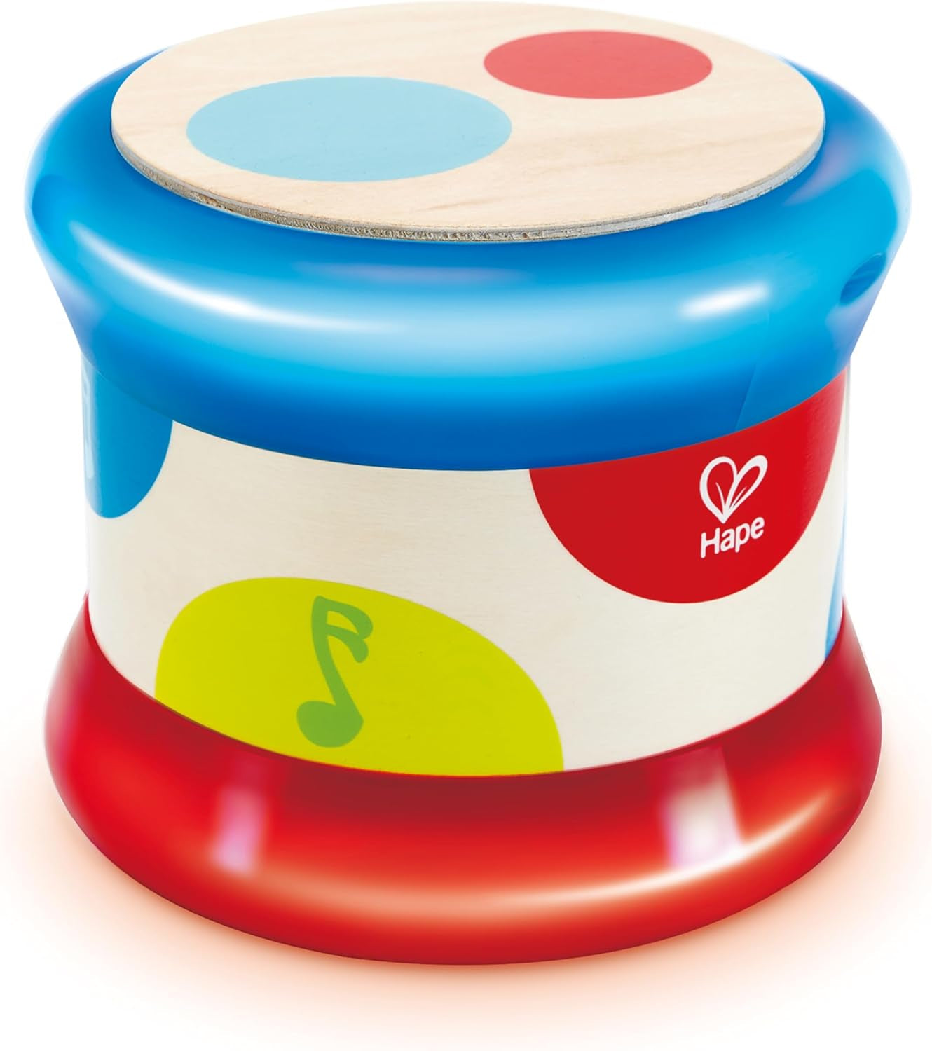 Tamburo per bambini Hape | Giocattolo musicale rotante per i più piccoli per imparare il ritmo e i diversi suoni, funzionamento a batteria, a partire da 6 mesi Baby Toys Naty Shop Titolo predefinito