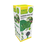 Tubo da giardino flessibile Kinzo 20 m - incl. Accessorio per tubo flessibile - Tubo flessibile con testina di spruzzo con 7 posizioni di spruzzo - Plastica - Verde/Grigio