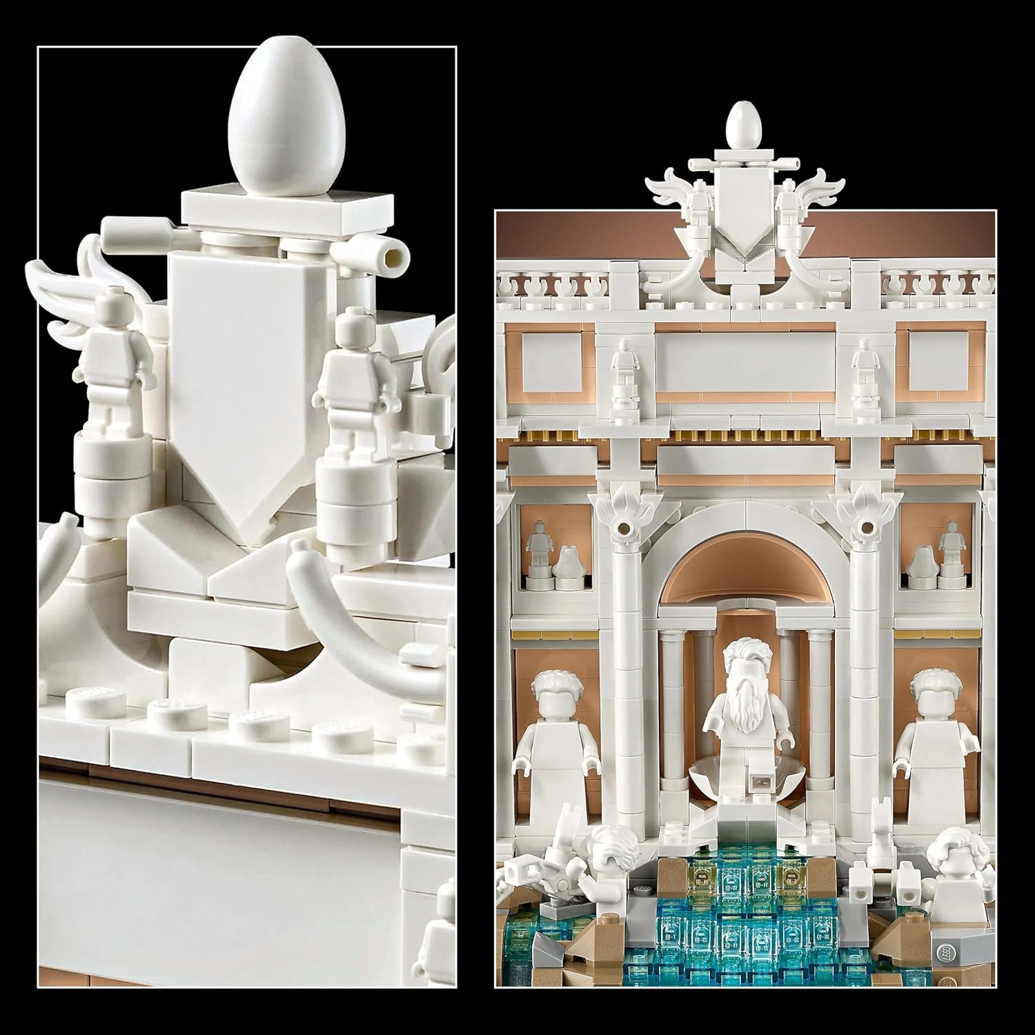 LEGO Architecture Fontana di Trevi - Modello di un punto di riferimento a Roma con sculture di Minifigure - pezzo da collezione per ufficio e soggiorno - regalo per adulti e amanti dell'architettura 21062 Set da costruzione Besuche den LEGO-Store