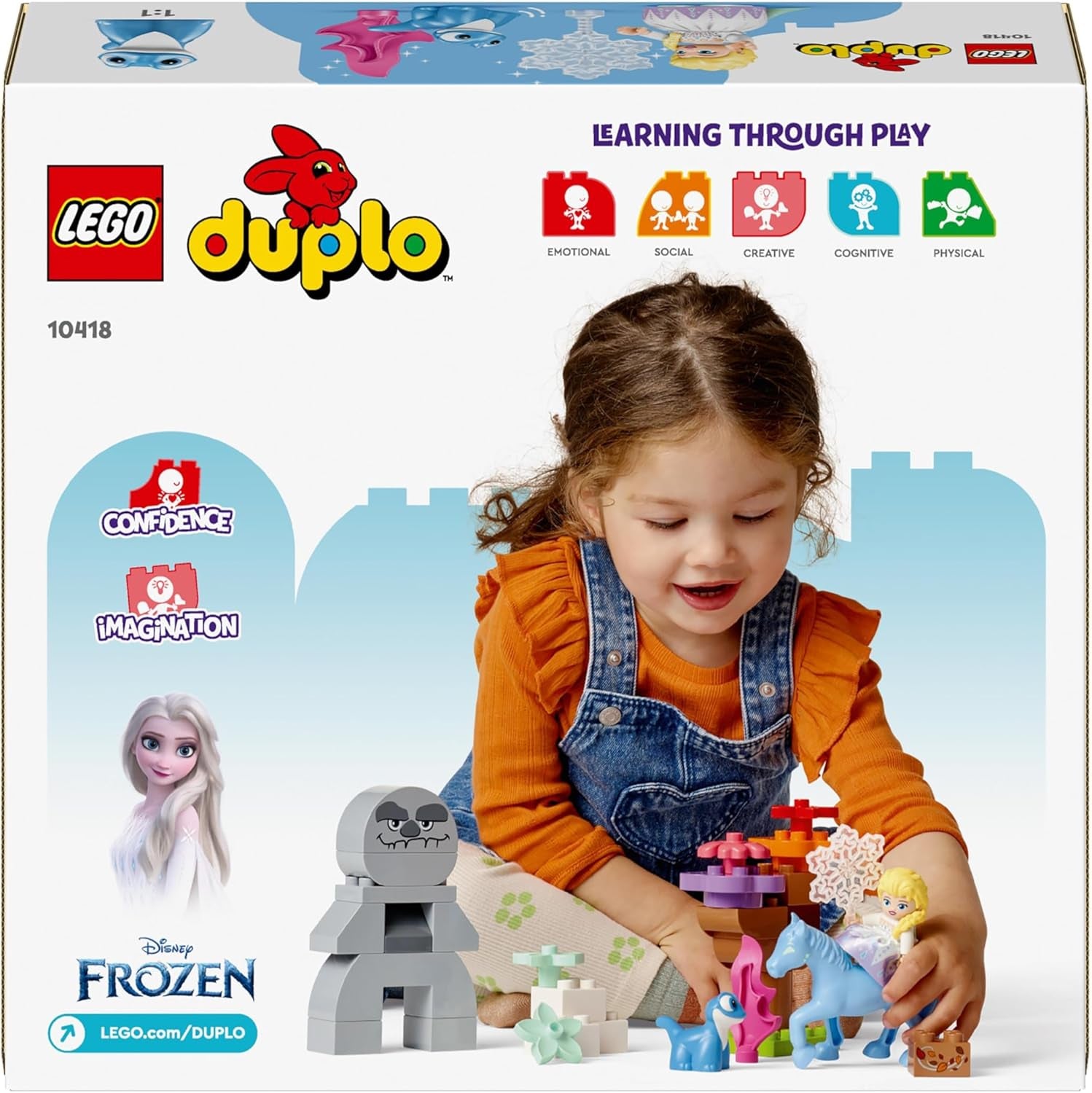 LEGO DUPLO | Disney ELSA e Bruni nella foresta incantata, Ice Queen 4 personaggi giocattolo per bambini di 2 anni, regalo prescolare per ragazze e ragazzi 2+ anni, basato su Frozen 2 10418 Set da costruzione Beuche den LEGO-Store