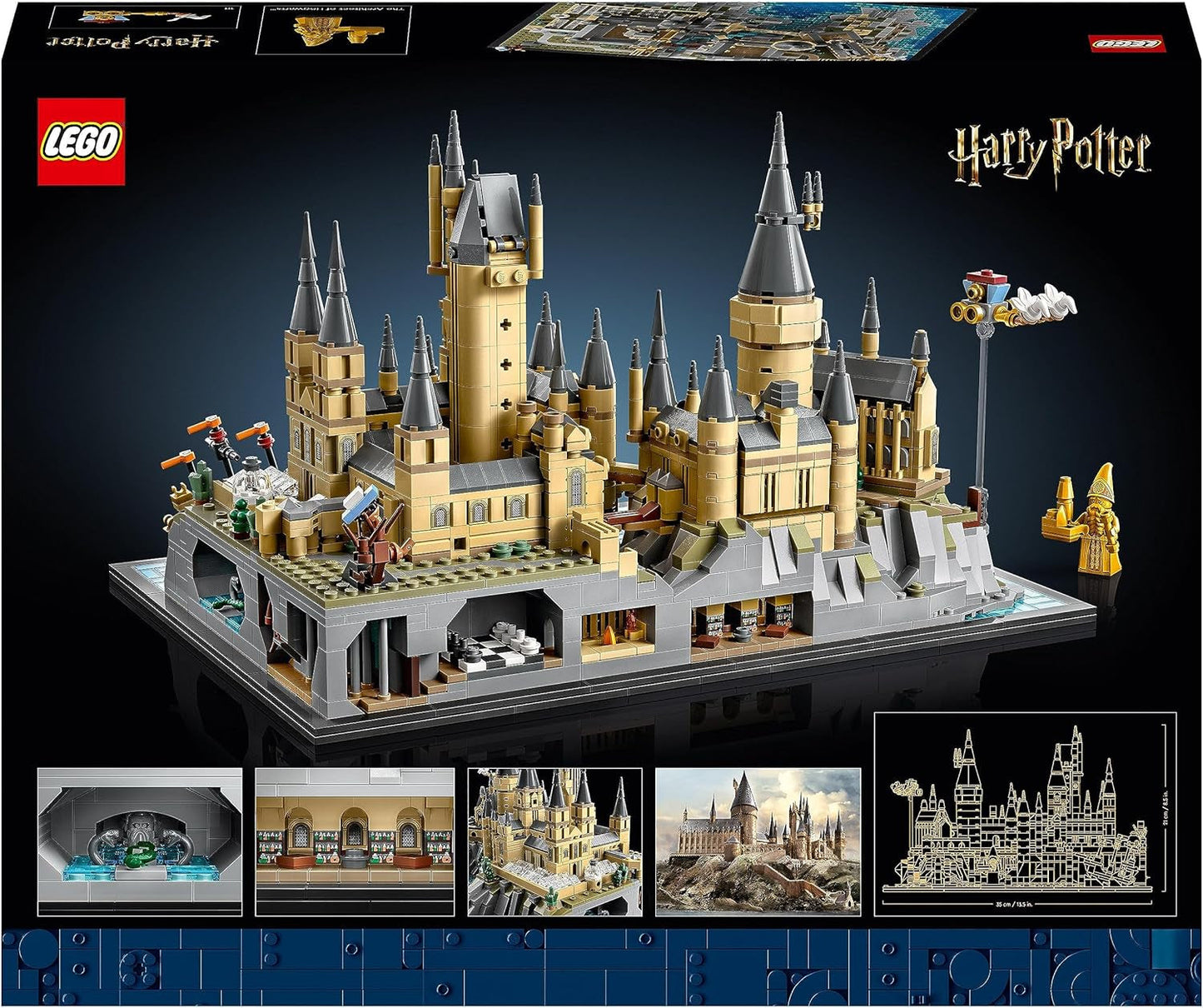 Castello di Hogwarts LEGO Harry Potter con le ali del castello - set da collezione per adulti comprendente torre principale e torre astronomica, camera dei segreti e minifigure dell'architetto - regalo per donne - 76419 Set da costruzione Besuche den LEGO-Store