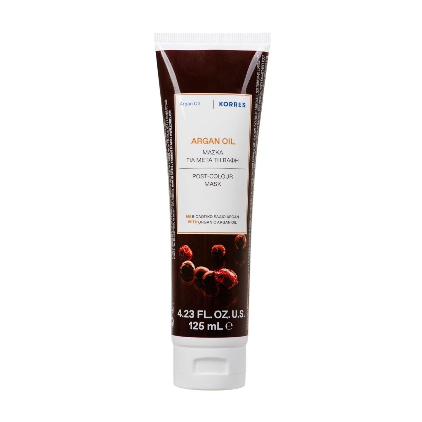 KORRES ARGAN OIL maschera per capelli, maschera nutriente con olio di argan, burro di karitè e proteine del grano, ideale per capelli colorati, vegan, 125 ml Naty Shop maschera per capelli Titolo predefinito
