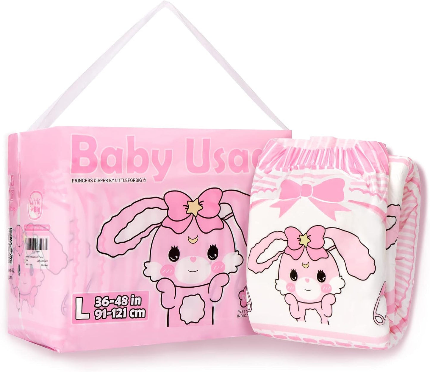 Pannolini stampati per adulti 5500-5800 ml, 10 pezzi - Baby Usagi (XL)