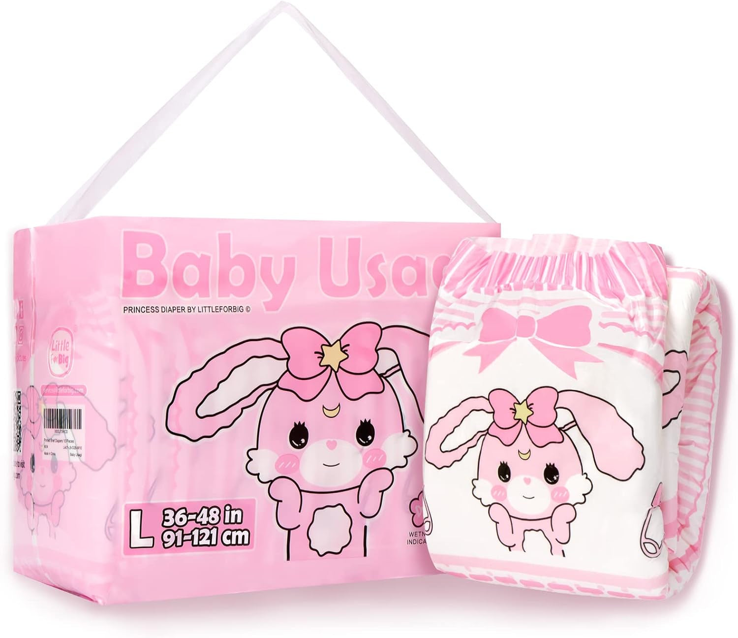 Pannolini stampati per adulti 5500-5800 ml, 10 pezzi - Baby Usagi (XL)