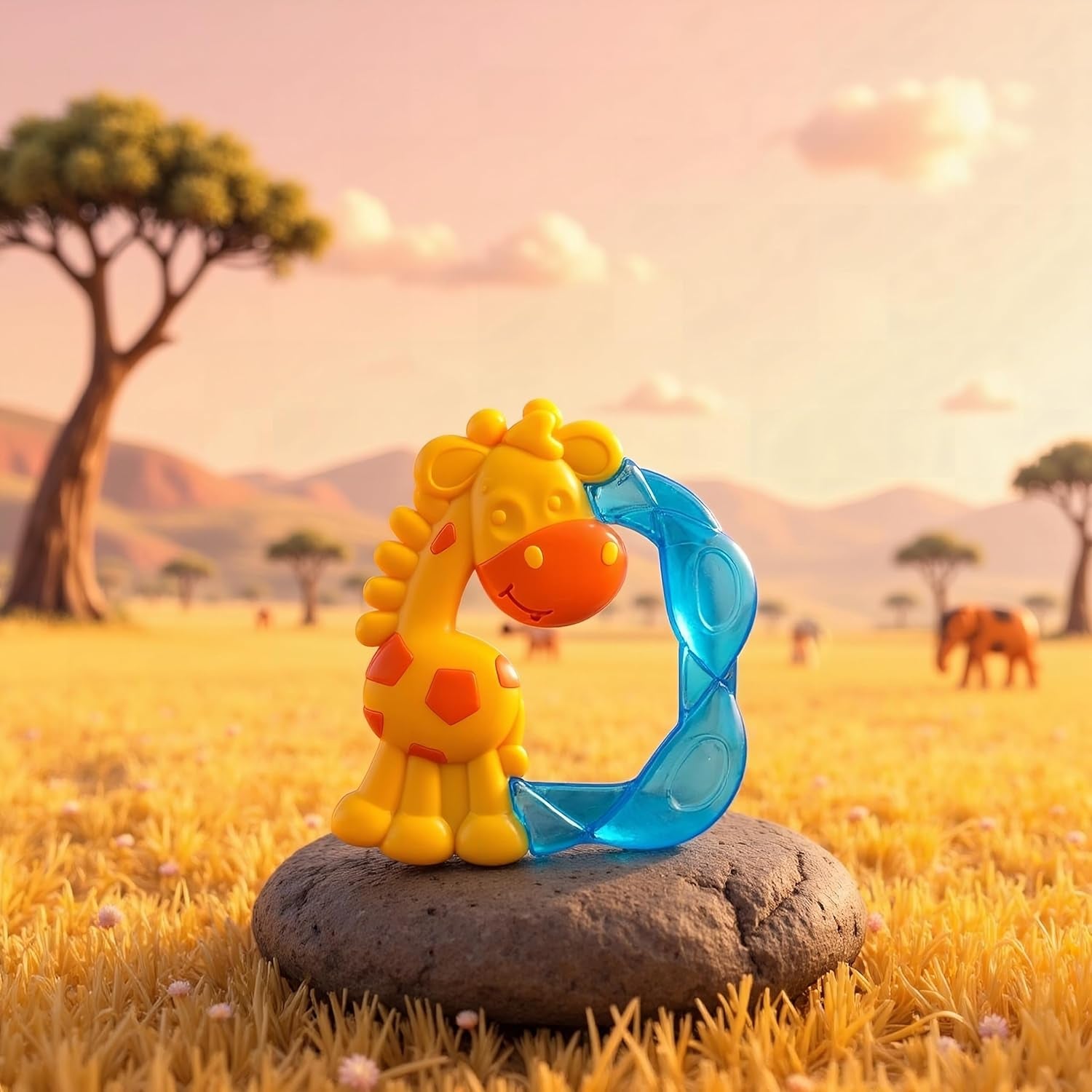 Playgro Jerry Giraffa Massaggiagengive - Massaggiagengive per neonati - Massaggiagengive in silicone - Massaggiagengive in silicone - Aiuto per la dentizione - Silicone - Massaggiagengive per neonati - Colorato