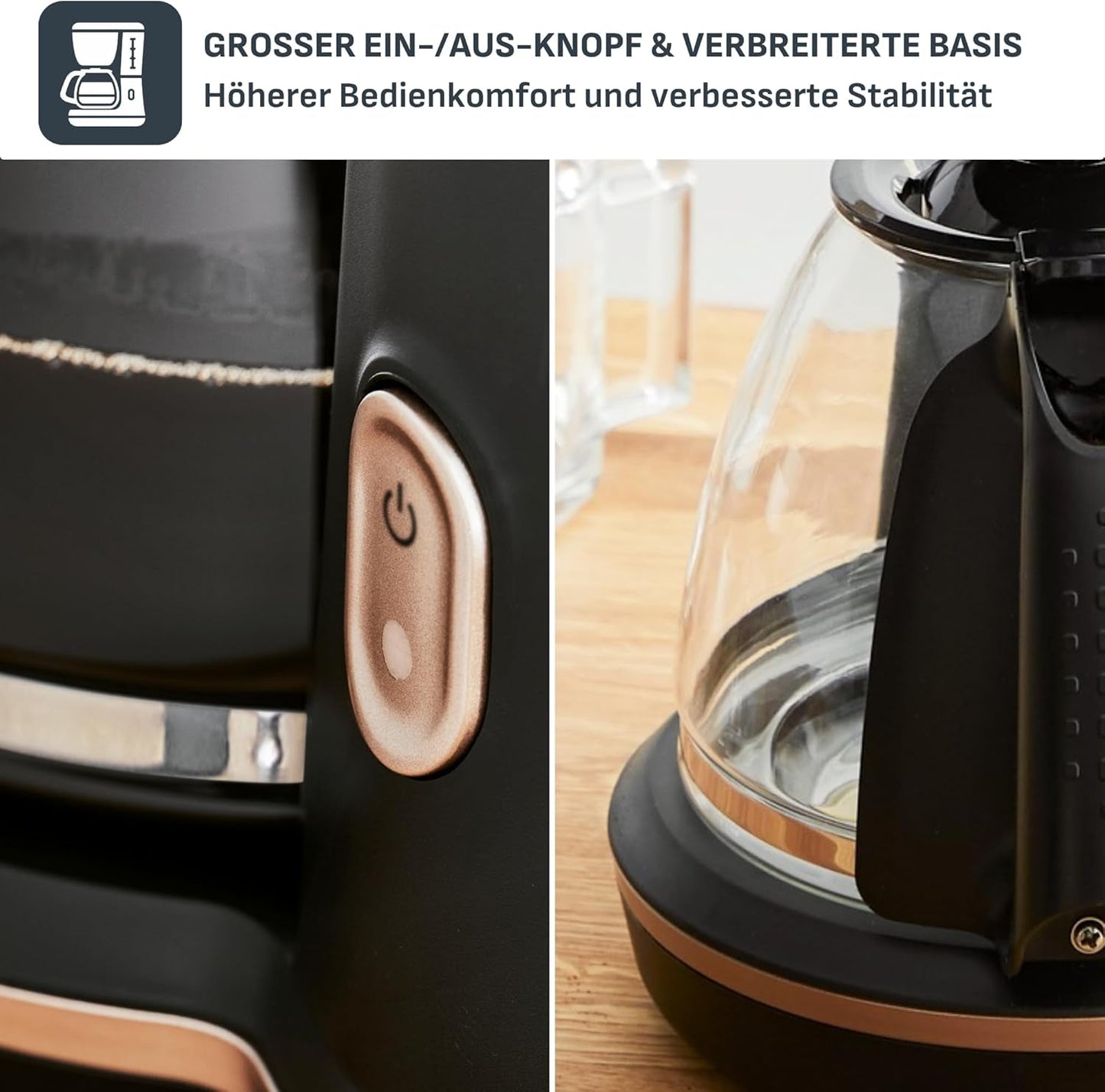 Macchina per caffè espresso con filtro Tefal Includeo, macchina per caffè espresso estremamente facile da usare, adatta per destrimani e mancini, apertura automatica del coperchio, 1,25 L, da 10 a 15 tazze, CM533811