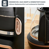 Macchina per caffè espresso con filtro Tefal Includeo, macchina per caffè espresso estremamente facile da usare, adatta per destrimani e mancini, apertura automatica del coperchio, 1,25 L, da 10 a 15 tazze, CM533811