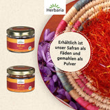 Herbaria Safran-Fäden bio 0,5g in vetro – SafranFäden bio aus dem bereicht Safran-Ort Taliouine in Marokko – Safranfäden in Premium Bio-Qualität – Saffron Premium - Safran première catégorie