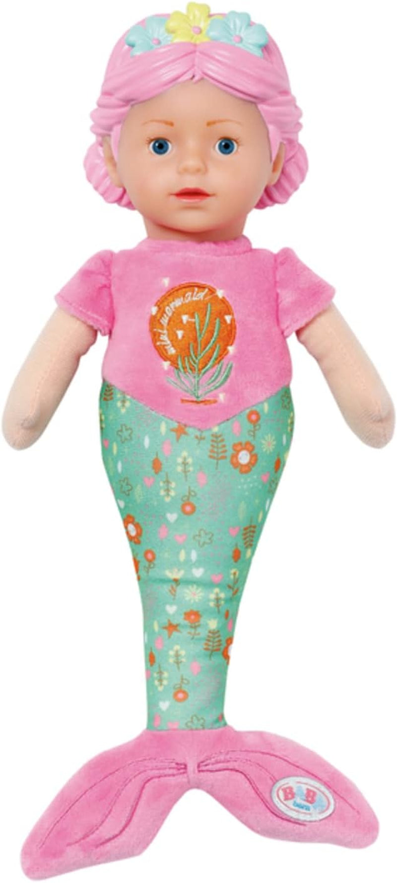 BABY Born Sirena per neonati, bambola morbida lavabile, bambola sirena con testa in morbido vinile, alta 33 cm, 832288 Zapf Creation