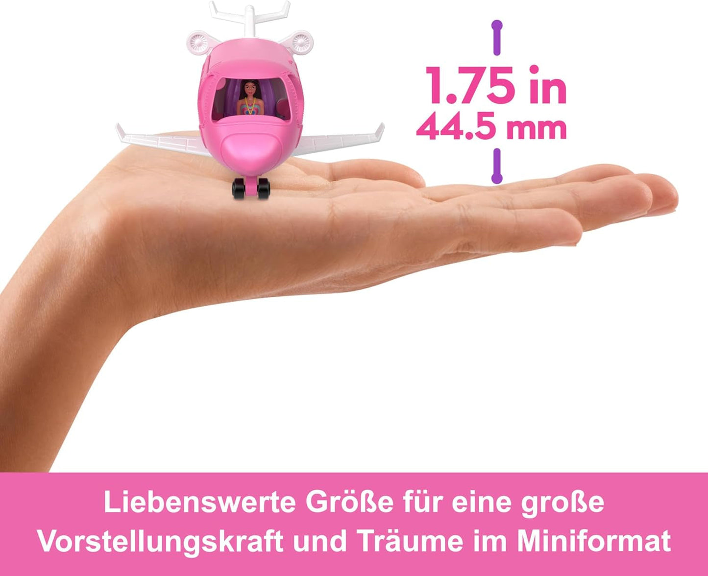 Mini BarbieLand Set di bambole e veicoli giocattolo Barbie, bambola da 1,5" e iconico veicolo giocattolo a sorpresa che cambia colore, HYF40