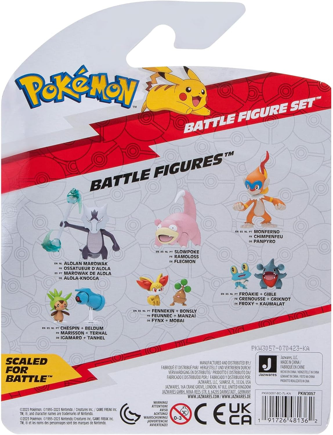 Pokémon PKW3057 Battle Figure Set-Piepi, Tanhel, Lauchzelot Action figure Naty Shop