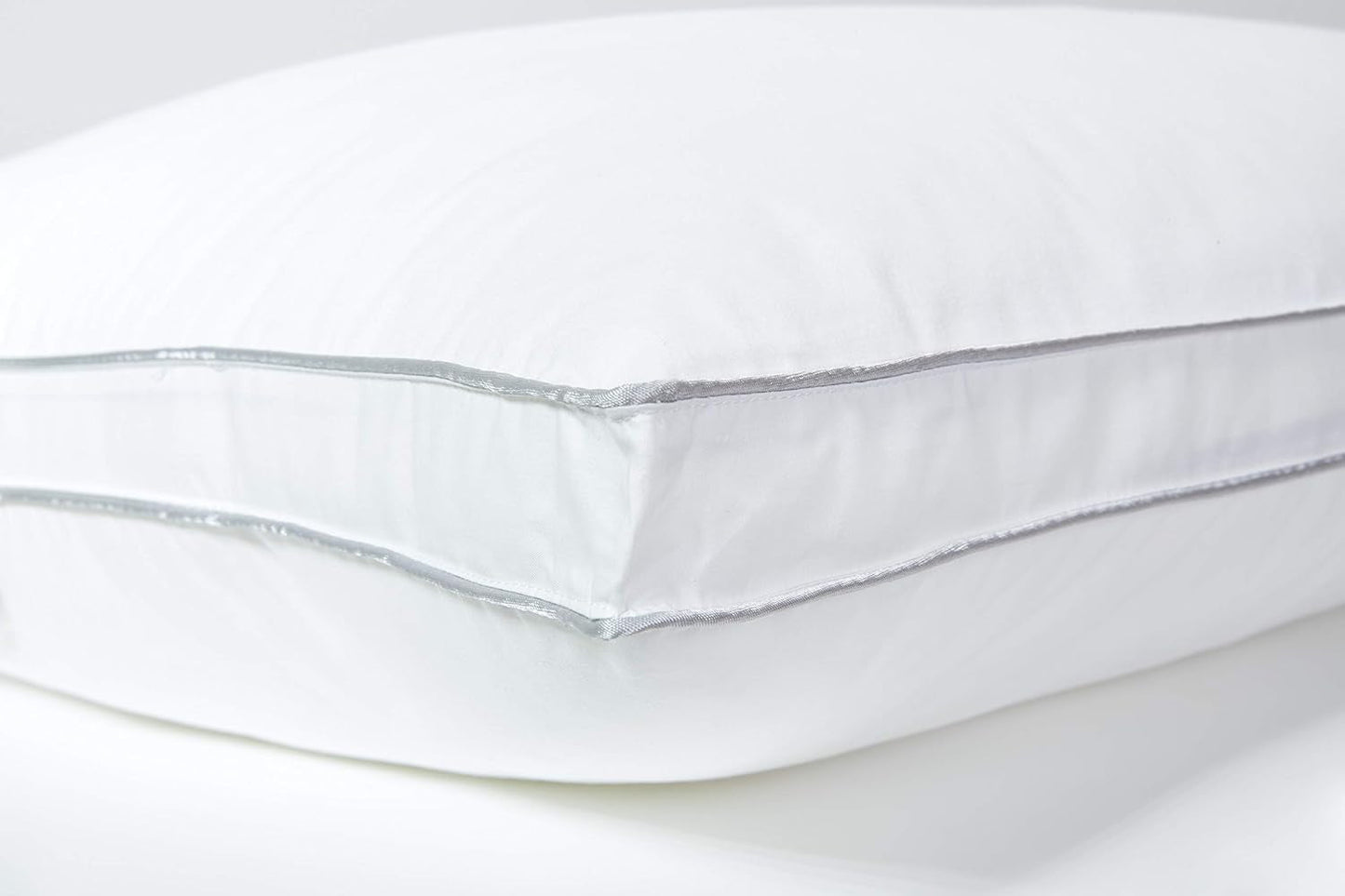 Cuscino, Cotone, Percalle, 50 X 70 Cm, Finitura Fine, Comfort, Percalle, 100% Cotone, Alta Qualità, Morbido, Fatto in Francia, Bianco 73130220 Naty Shop Cuscini Standard