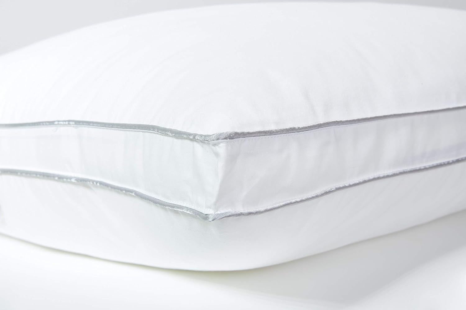 Cuscino, Cotone, Percalle, 50 X 70 Cm, Finitura Fine, Comfort, Percalle, 100% Cotone, Alta Qualità, Morbido, Fatto in Francia, Bianco 73130220 Naty Shop Cuscini Standard