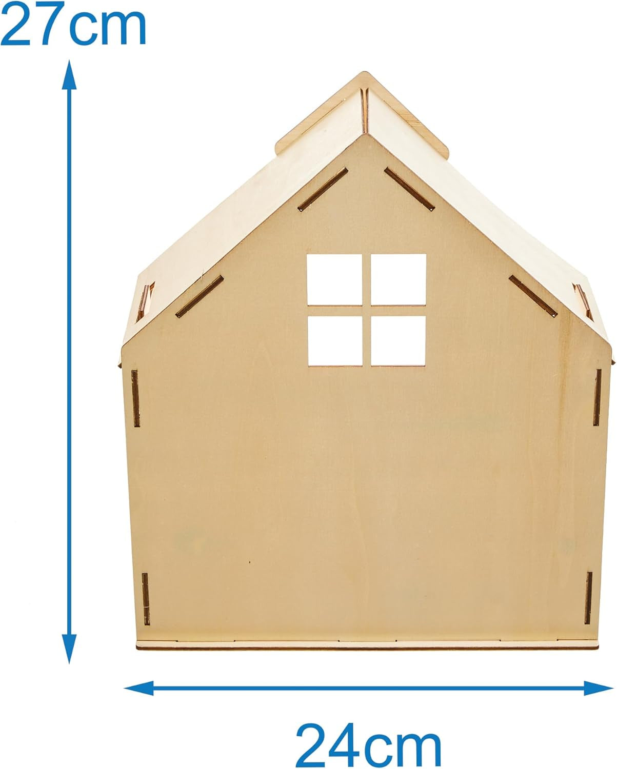Baker Ross FN199 Costruisci la tua casa delle bambole in legno - Kit di costruzione per casa delle bambole da 1 pezzo per bambini