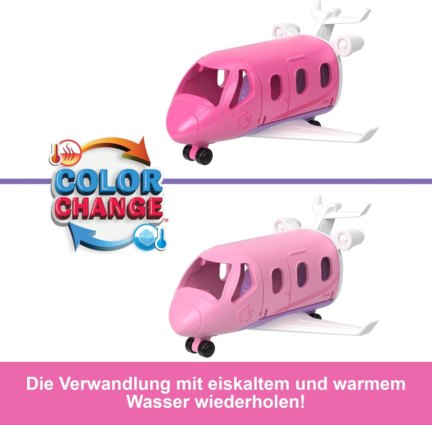 Mini BarbieLand Set di bambole e veicoli giocattolo Barbie, bambola da 1,5" e iconico veicolo giocattolo a sorpresa che cambia colore, HYF40