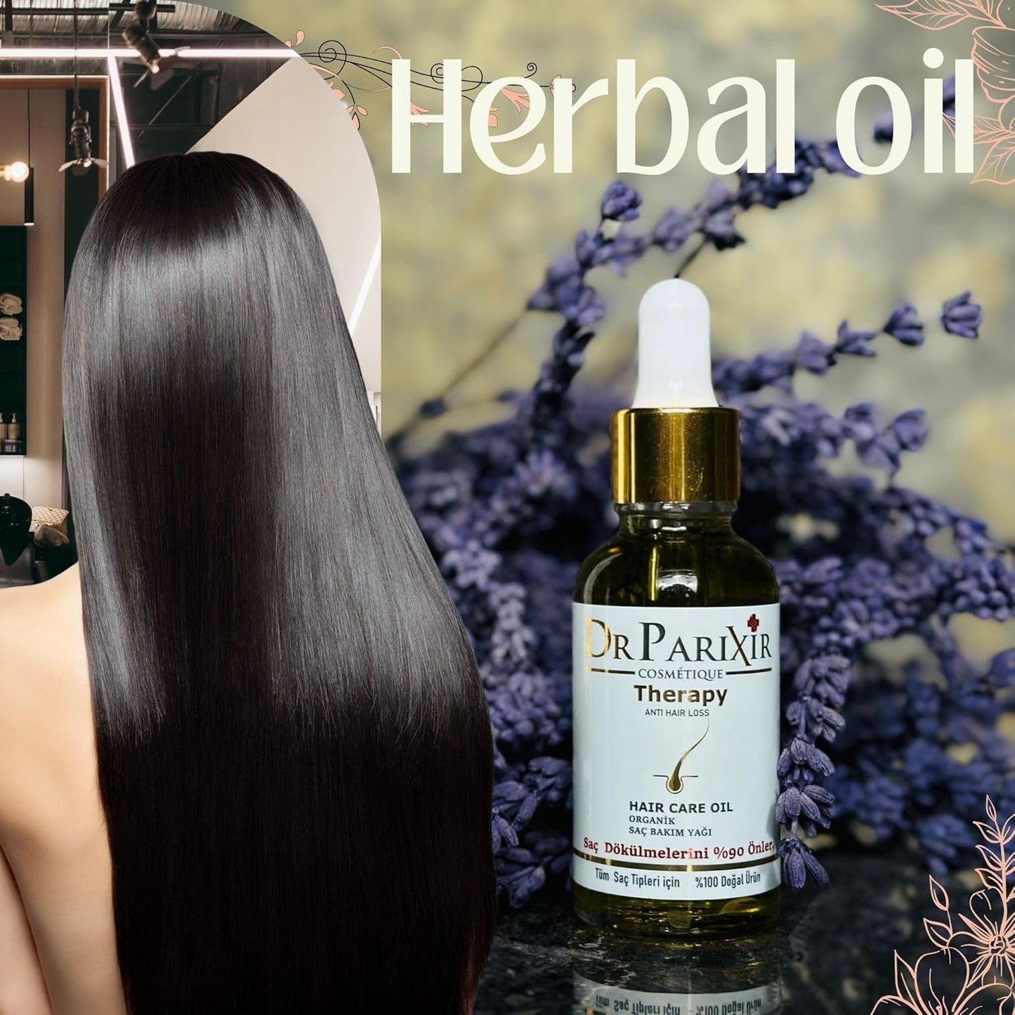 Siero anticaduta Dr Parixir - Soluzione efficace con olio d'oliva e rosmarino, 30 ml | Riduce la caduta dei capelli e rinforza le radici dei capelli Naty Shop Hair Care