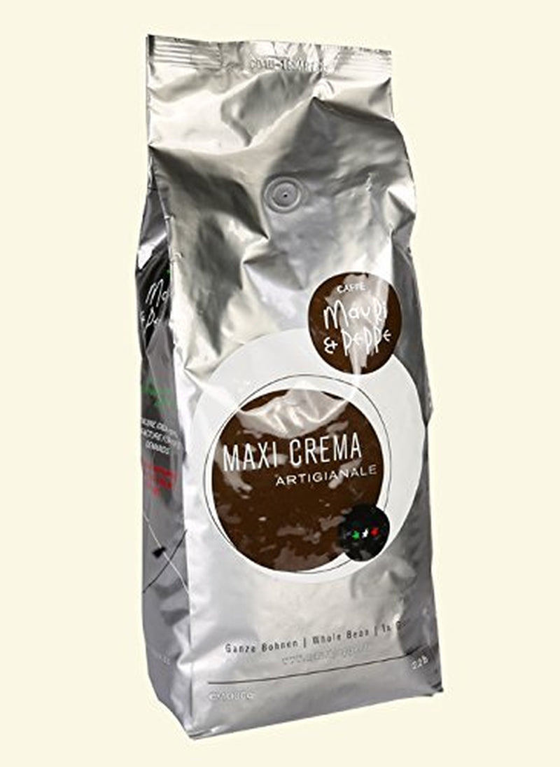 Maxi Crema 1000g Caffè in Grani Interi - Maestria tostatura italiana originale per le massime esigenze! Caffè, cappuccino, espresso, latte macchiato