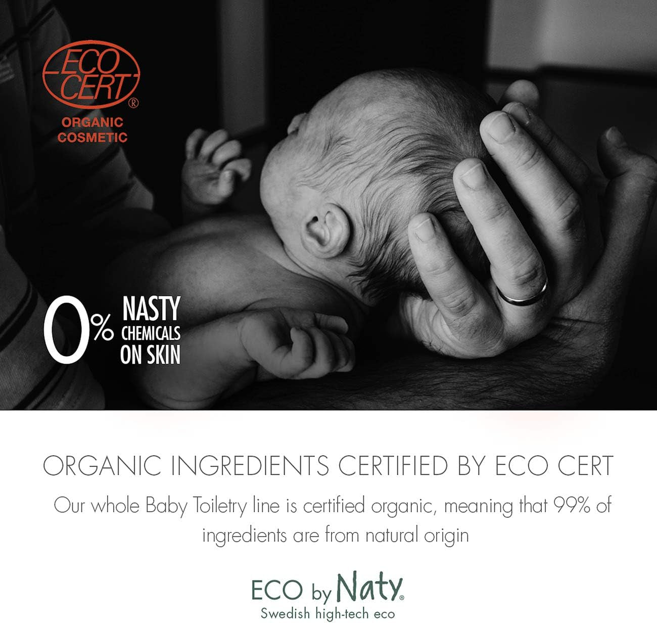 Eco by Naty, pomata per ferite neonati, ingredienti vegetali biologici con 0% di profumo, ipoallergenico e dermatologicamente testato, tubo 50 ml Bambini - Bagno e Cura della Pelle Naty Shop