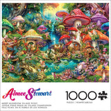 Buffalo Games - Aimee Stewart - Merry Mushroom Village Picnic - Puzzle da 1000 pezzi per adulti, puzzle impegnativo, perfetto per serate di gioco - Dimensioni già pronte 26,75 x 19,75 cm Puzzle Naty Shop