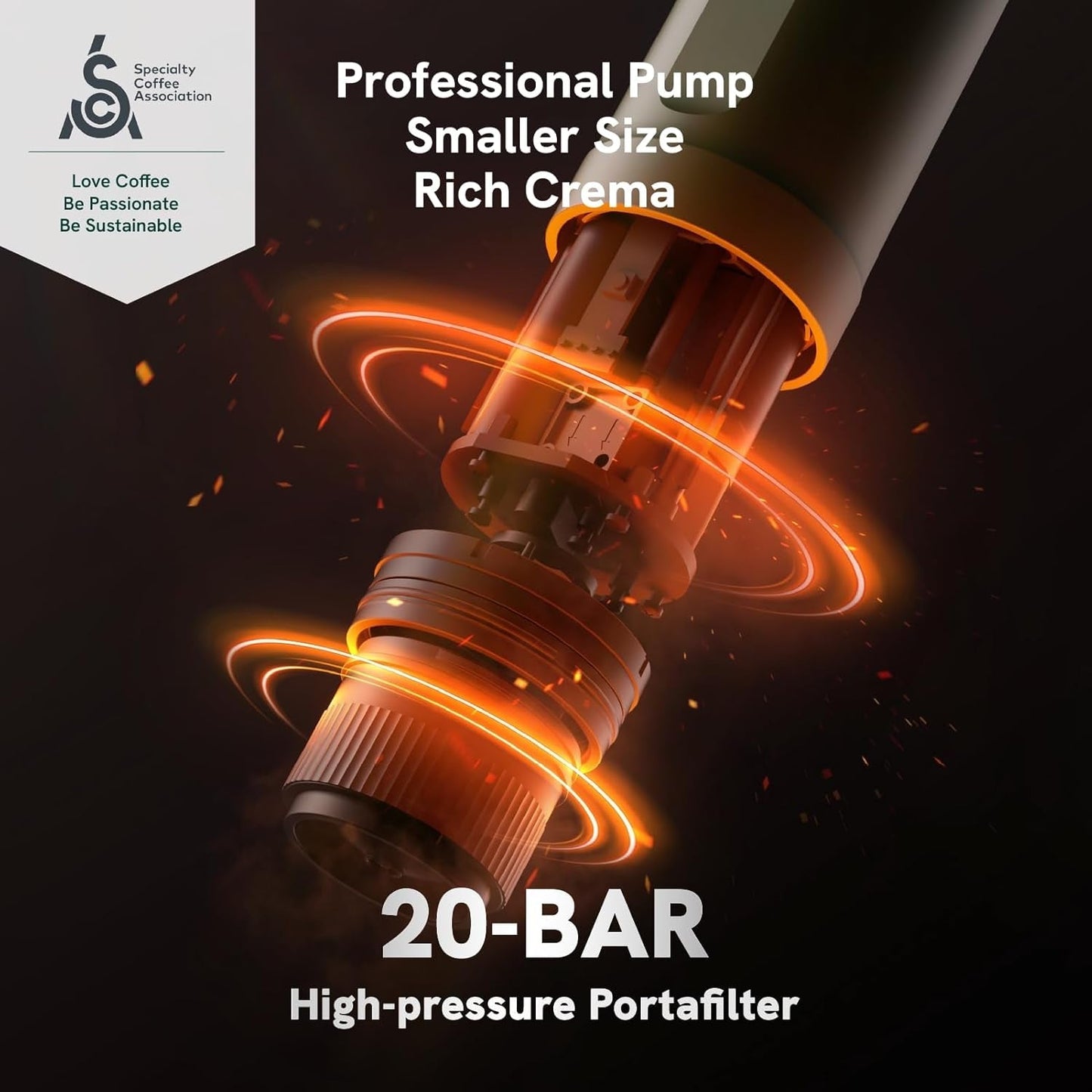 OutIn Nano Macchina per caffè espresso elettrica portatile, caffettiera da campeggio, USB-C autoriscaldante, compatibile con caffè macinato e capsule NS