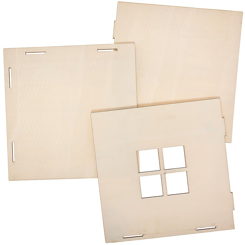 Kit mini casa delle bambole in legno Baker Ross FN255 - Kit casa delle bambole da 1 pezzo per bambini