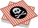 ARTS DE LA TABLE 20 tovaglioli di cotone, 33 X 33 cm, 3 veli, bandiera pirata