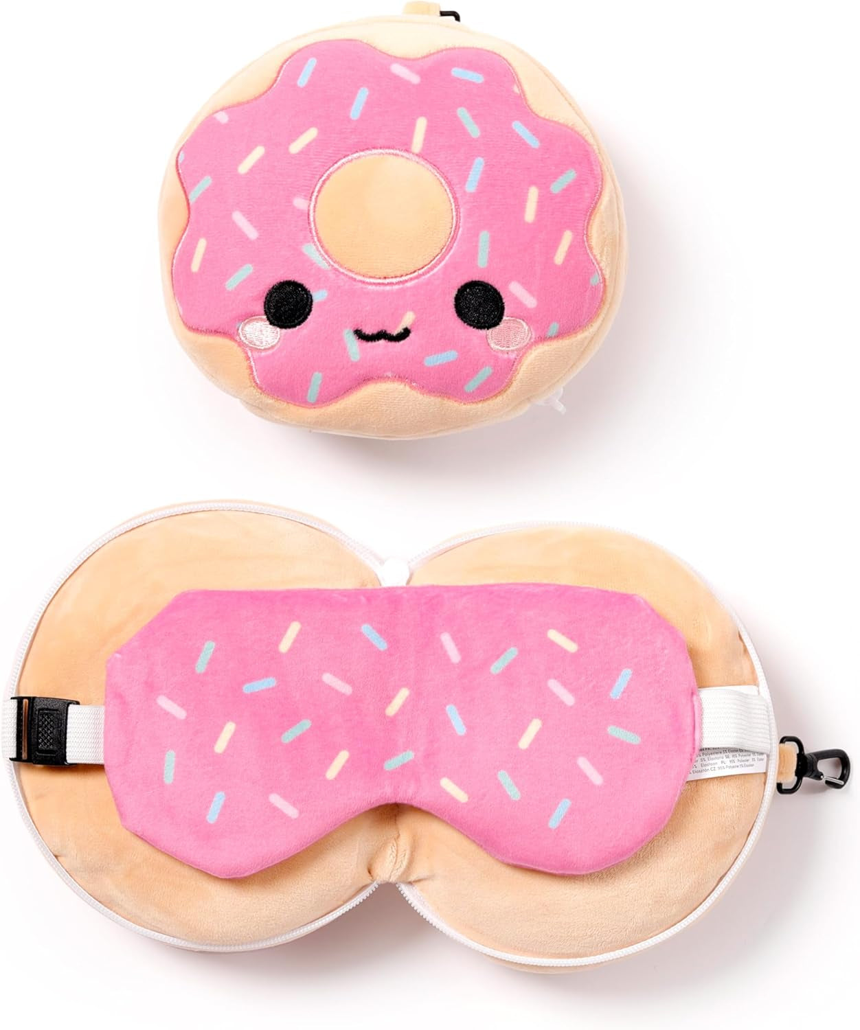 Cuscino da viaggio Puckator con maschera Relaxeazzz - Cuscini da viaggio a ciambella Naty Shop Titolo predefinito