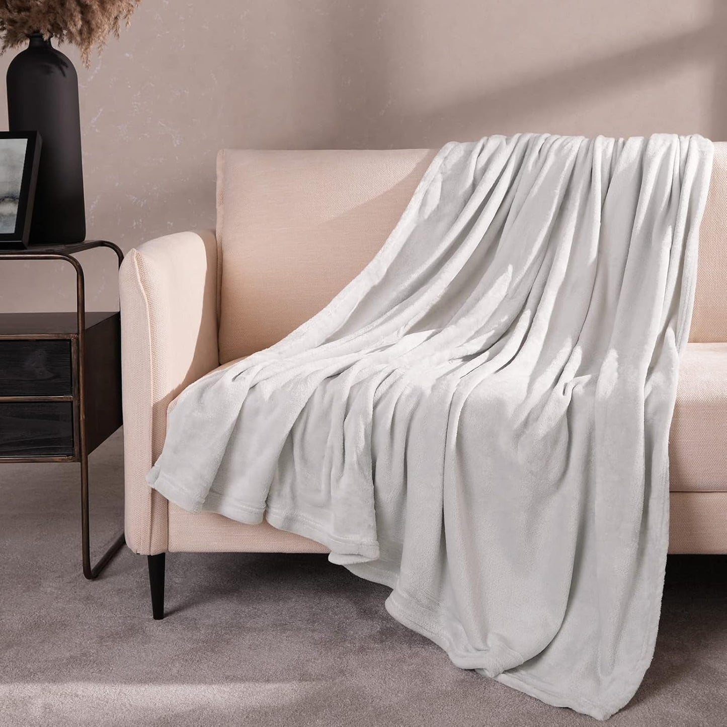 Copriletto in pile ultra morbido Brentford, grigio argento, matrimoniale grande - Letti e coperte 150 x 200 cm Beuche den Brentfords-Store