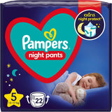 Pannolini Pampers (vecchia versione), pantaloni da notte, taglia 5, 22 pezzi, 12 kg-17 kg