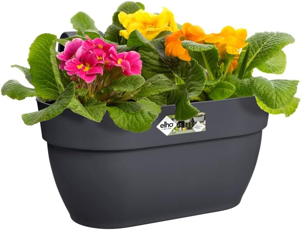 elho Vibia Campana Easy Hanger M 36 - Vaso per balcone ed esterno - Ø 36,0 x H 26,5 cm - Nero/Antracite
