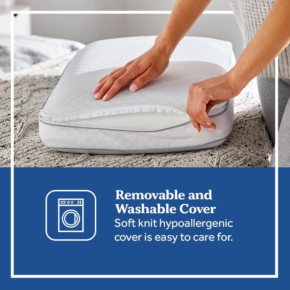 Sealy Essentials Cuscino in memory foam standard bianco 2 pezzi Naty Shop Cuscini standard