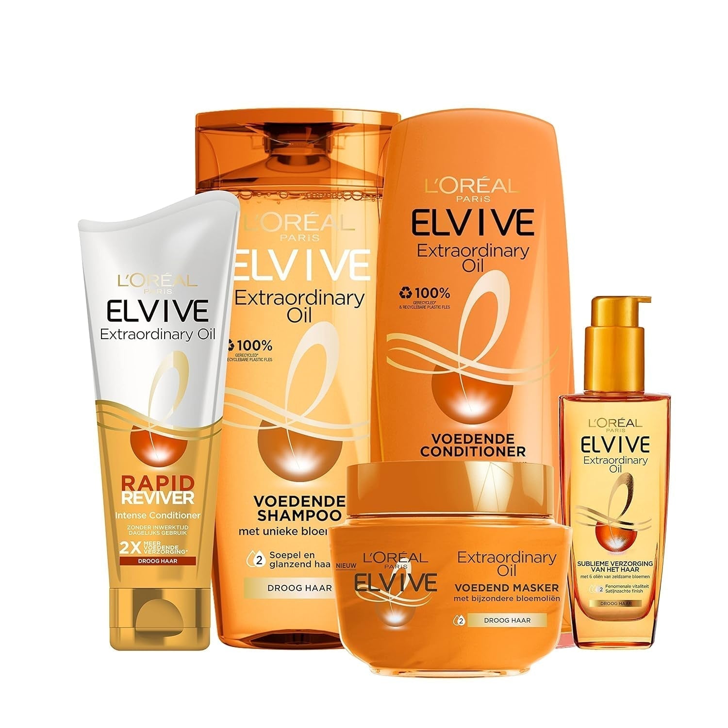 L'Oréal Paris Elvive Hair Mask 300 ml Maschera per capelli con olio straordinario Naty Shop