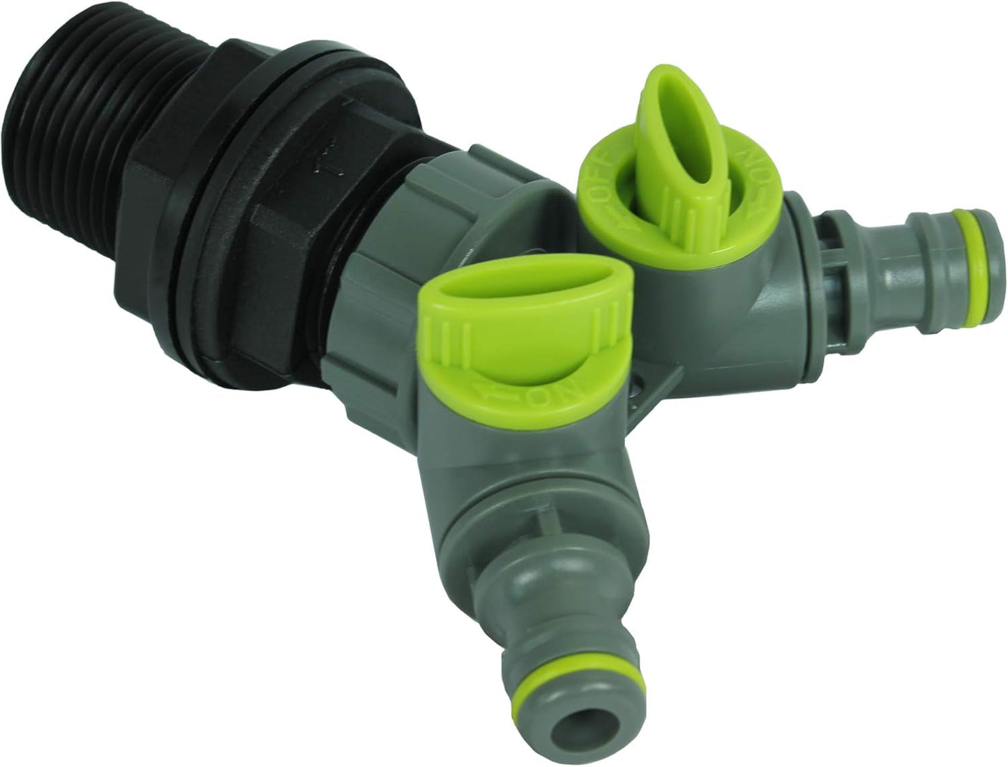 Raccordo per serbatoio con valvola di intercettazione Filettatura esterna da 26,44 mm Attacco rapido da 3/4" Raccordo per barile di pioggia Barile di acqua piovana 1 pezzo