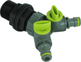 Raccordo per serbatoio con valvola di intercettazione Filettatura esterna da 26,44 mm Attacco rapido da 3/4" Raccordo per barile di pioggia Barile di acqua piovana 1 pezzo