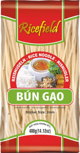 Tagliatelle di riso Ricefield, vermicelli, 2 mm, Bun Gao (1 x 400 g)
