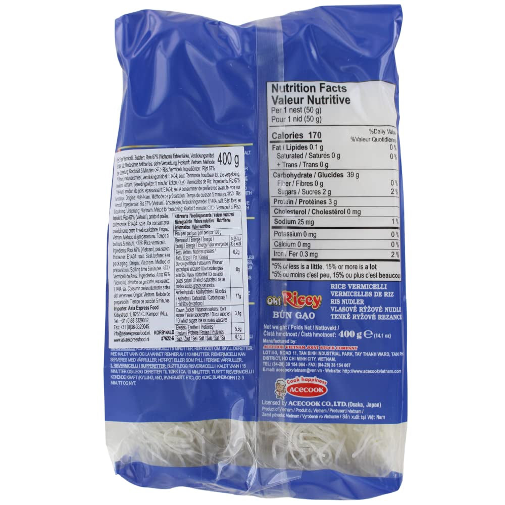 ACECOOK - O Vermicelli di Riso - (1 X 400 GR)