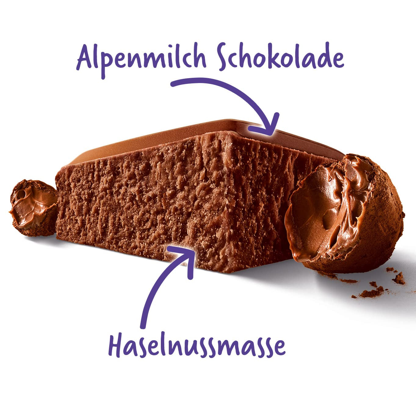 Milka MMMAX Noisette – Cioccolato al latte alpino con un delicato e cremoso ripieno alla nocciola – 250g