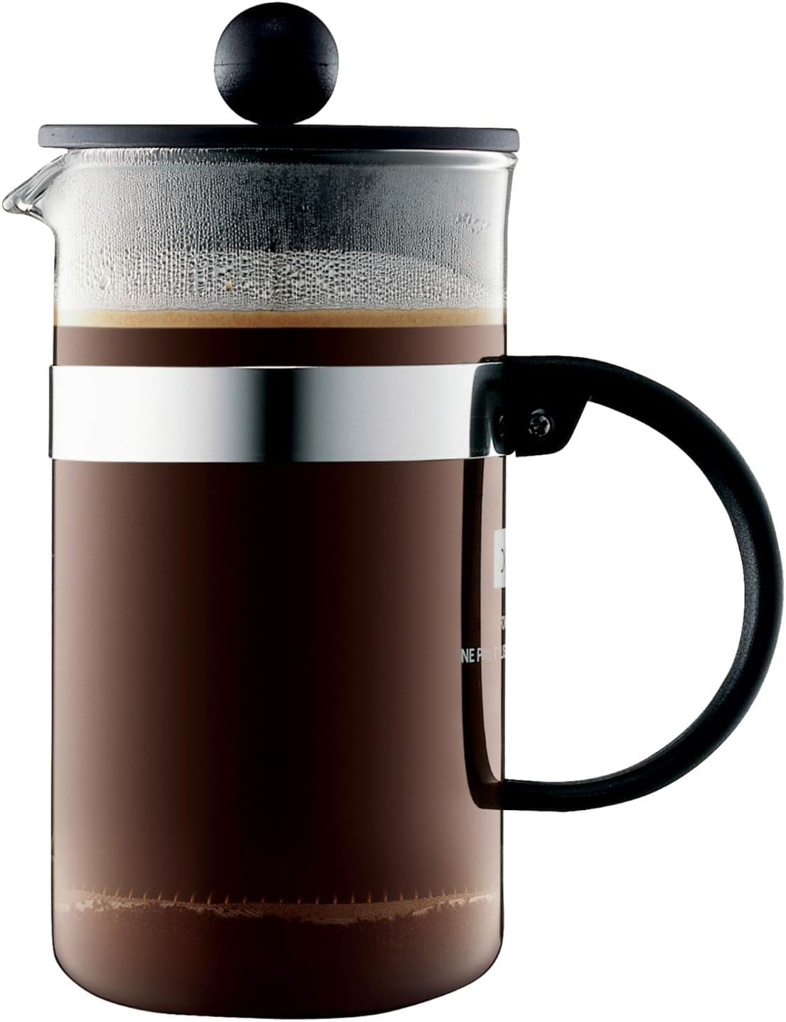 Caffettiera Bodum 1582-01 bistroNOUVEAU (sistema French Press, lavabile in lavastoviglie), 1,5 litri, nera
