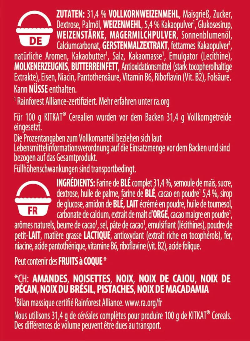 Nestlé KITKAT Cereali, cereali croccanti da colazione con wafer Kitkat, confezione 8 x 550 grammi Cereals Naty Shop