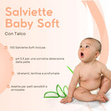 Salviette umidificate Aloe Baby per pelli sensibili, senza alcool, delicate sulla pelle, pH 5,5, leggermente profumate, 1728 unità (24 confezioni)